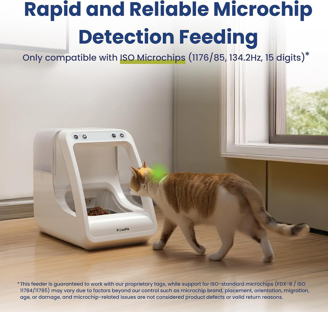 PawsPik Automatic Microchip RFID Cat Feeder,16-Cup