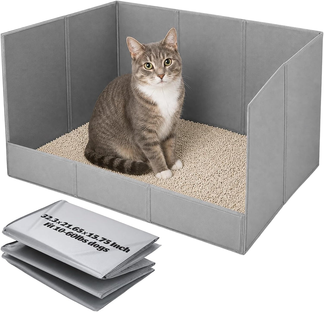 YAYODS Dog Litter Box Indoor with Wall