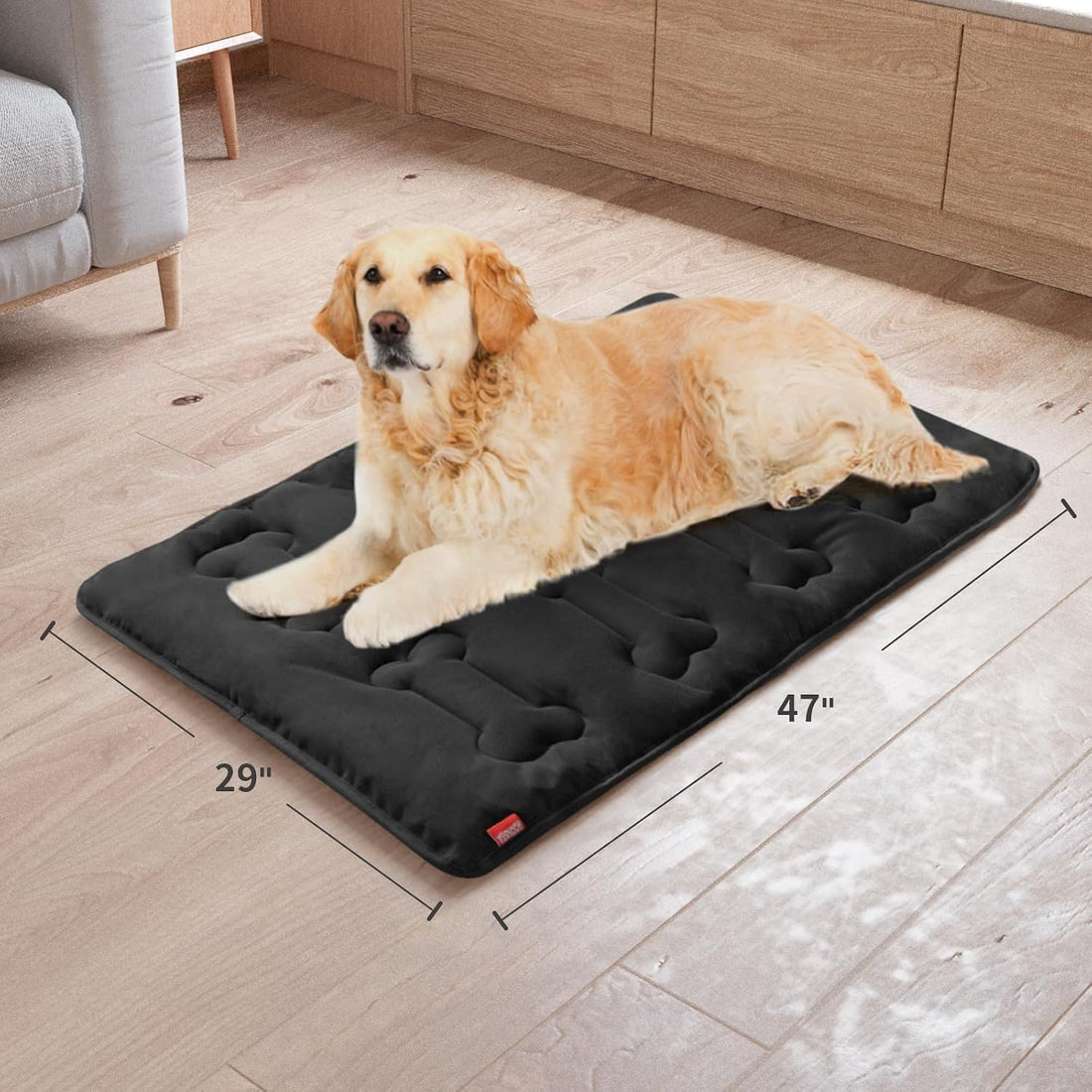 Chew Proof Dog Crate Pad, Dog Bed for Aggressive Chewers
