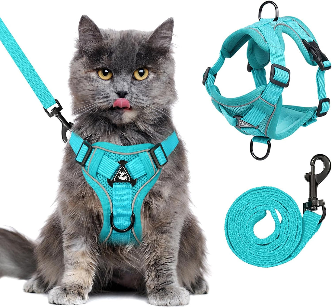 XL Cat Harness Escape Proof for Heavy Cats Adjustable for Extra Large