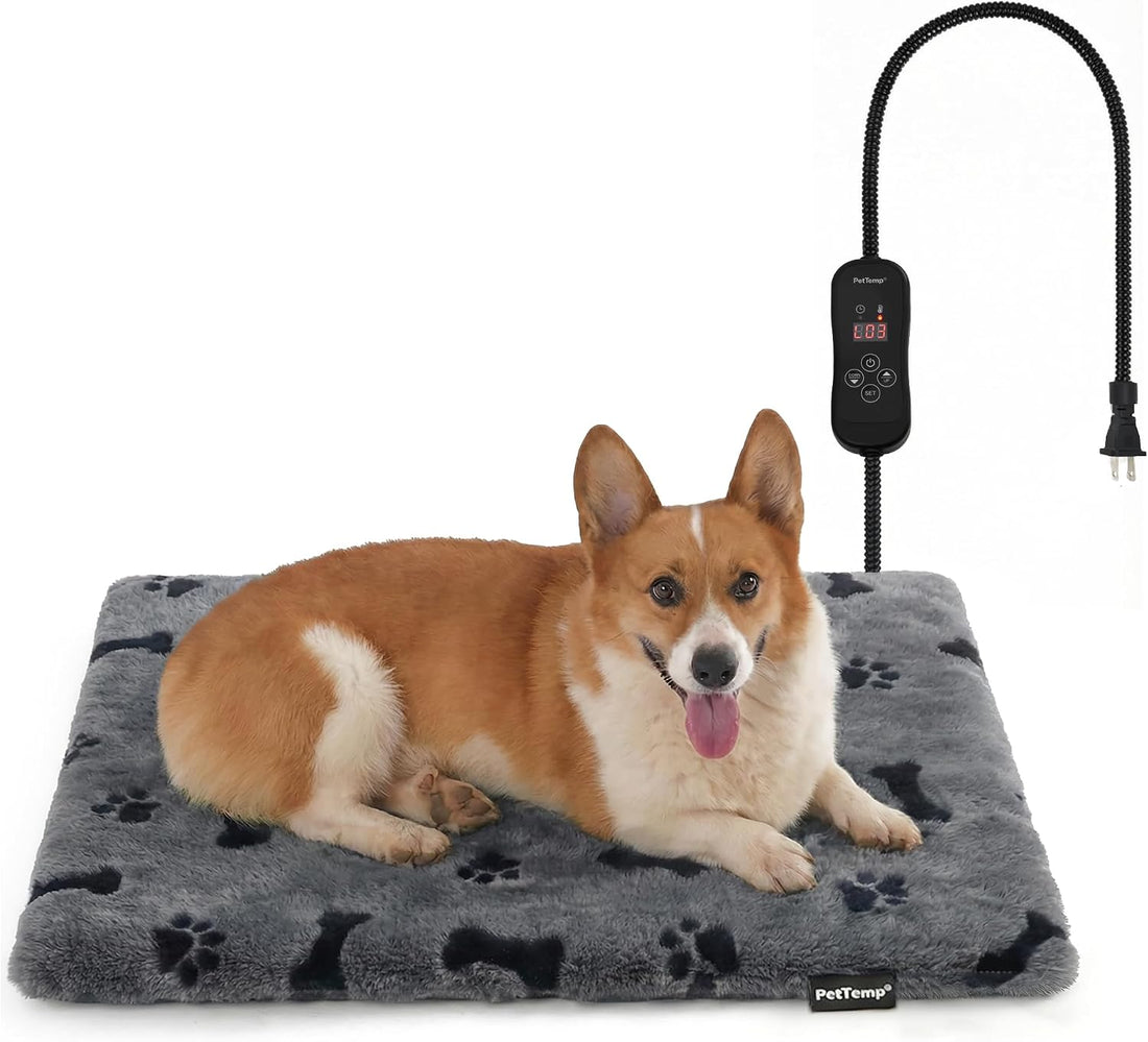 Cat Heating Pad, Heated Cat Bed, 5 Temps & Timer, MET Safety Listed