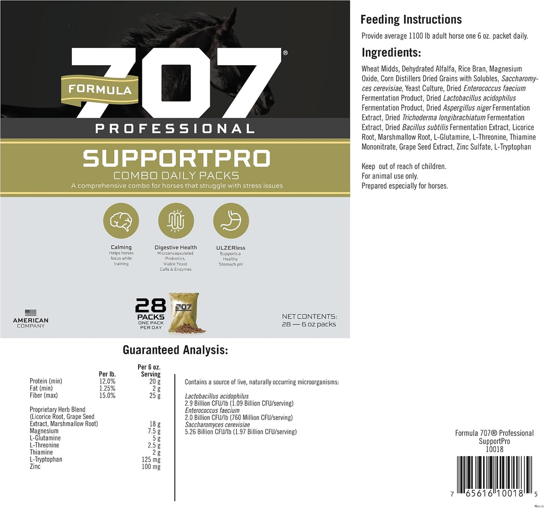 Formula 707 Support Pro Horse Supplement, 28 Daily Packs - Calming Aid