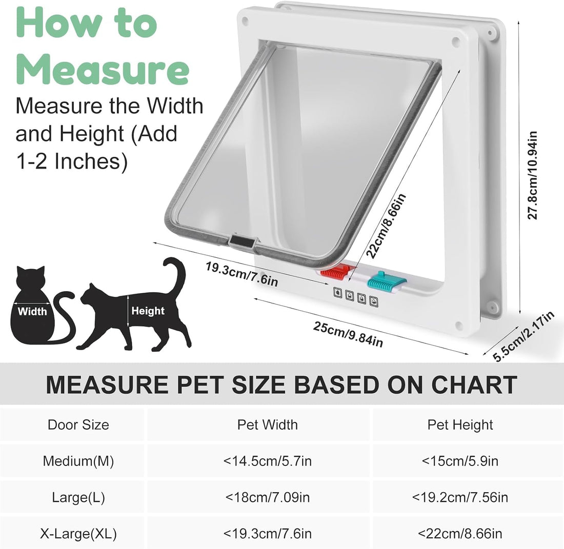 Cat Door- 4-Way Locking Option