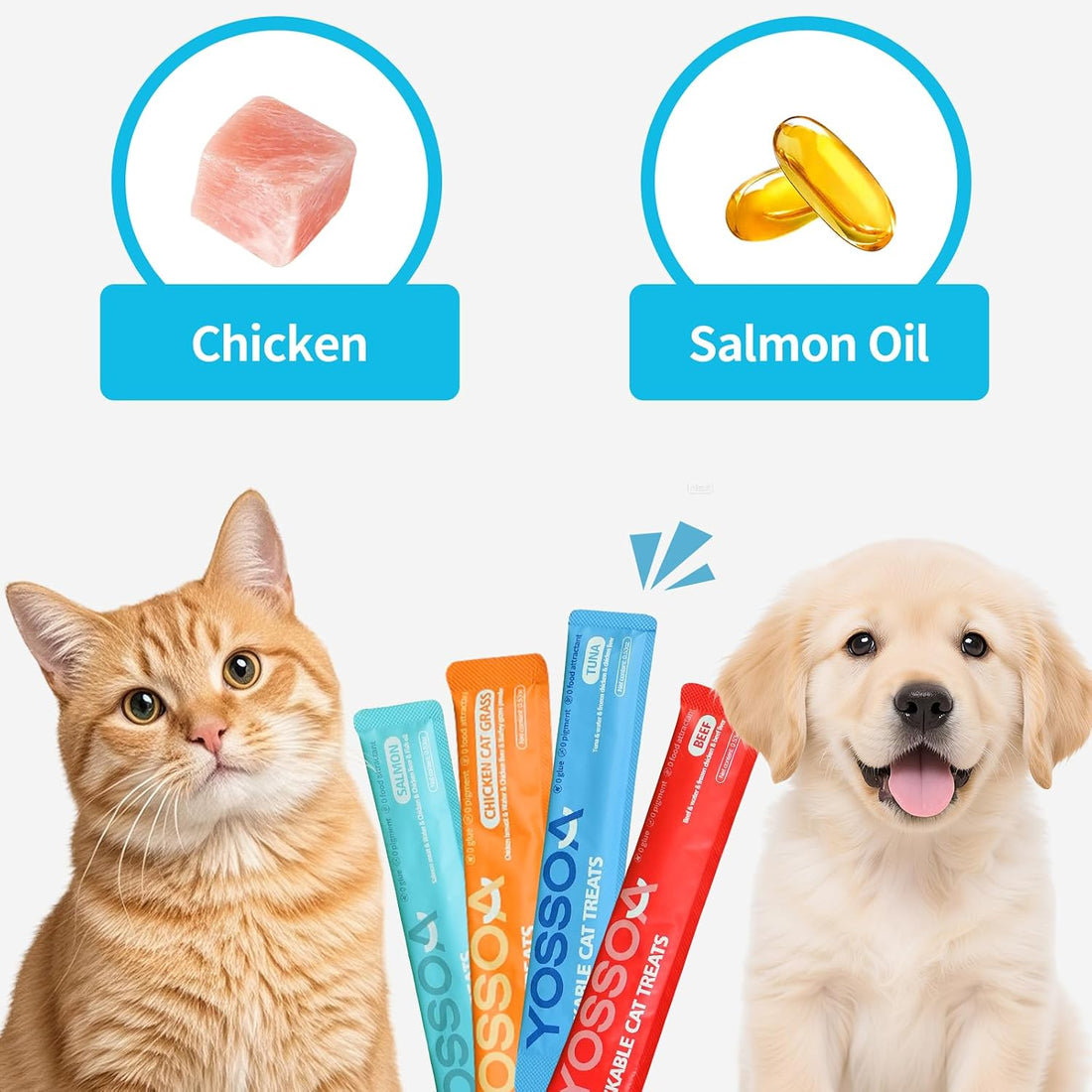 YOSSOA Lickable Cat Treats Variety Pack