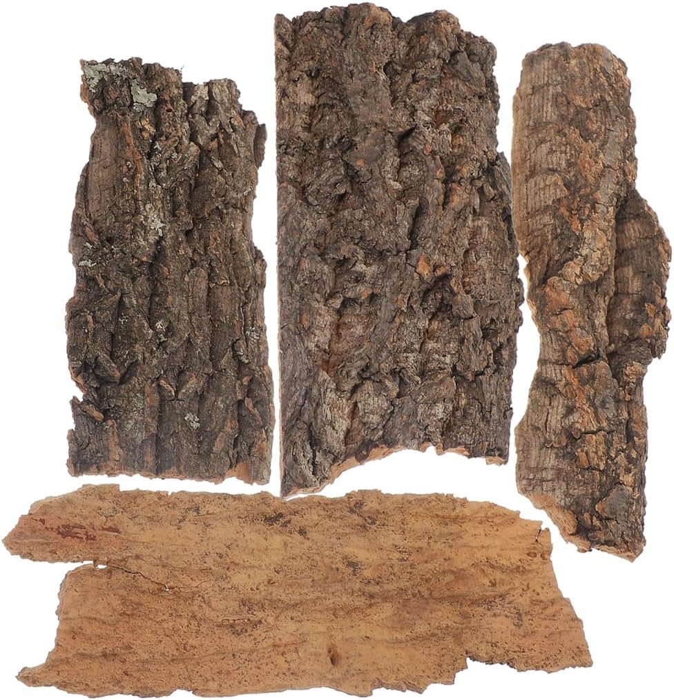 4pcs Natural Cork Bark for Reptiles