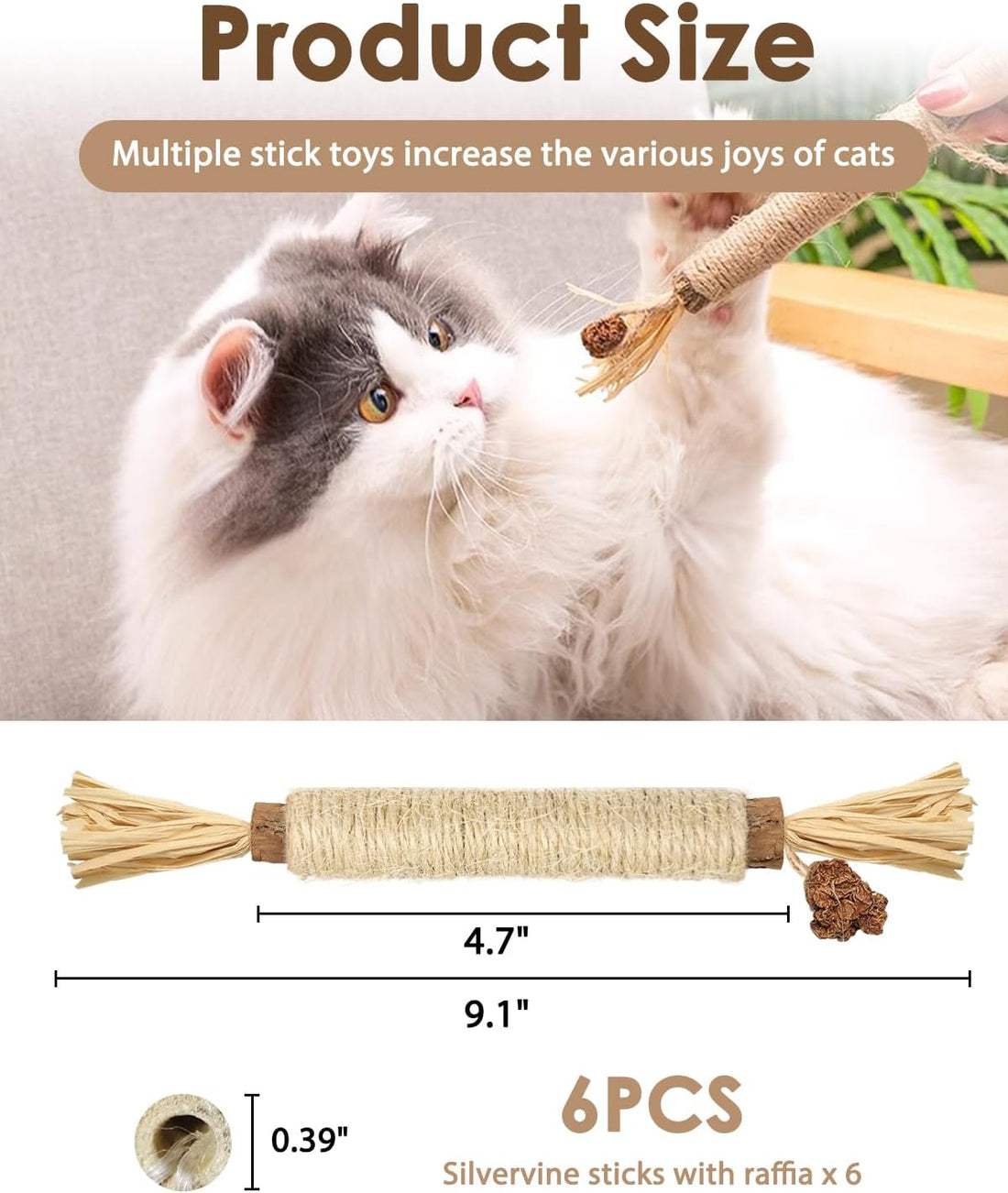 Tocirelo Silvervine Sticks Cat Toys