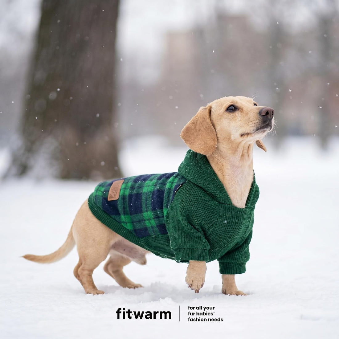 Fitwarm Tartan Plaid Dog Hoodie
