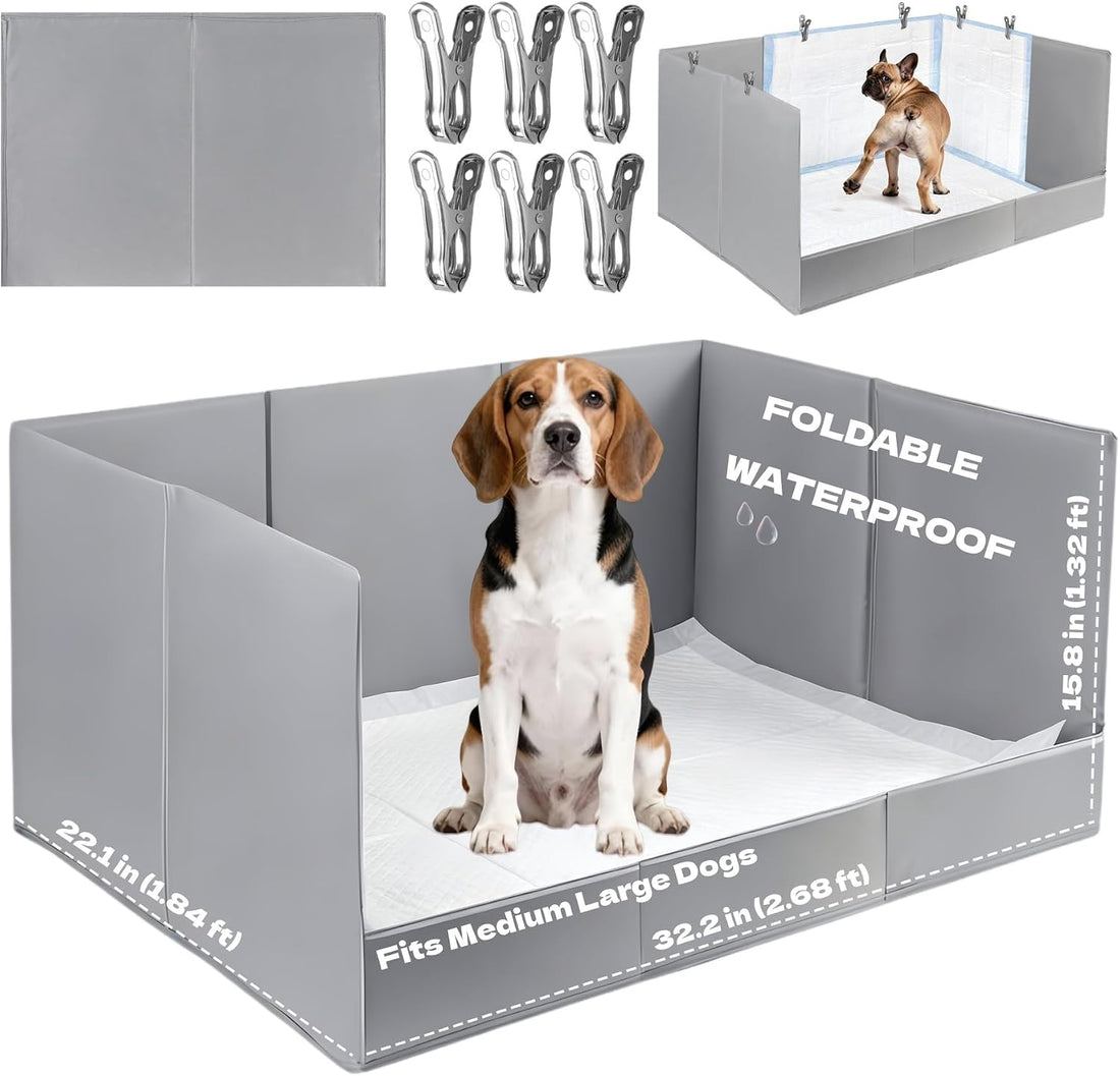 High Walls Dog Pee Pad Holder with Artificial Grass