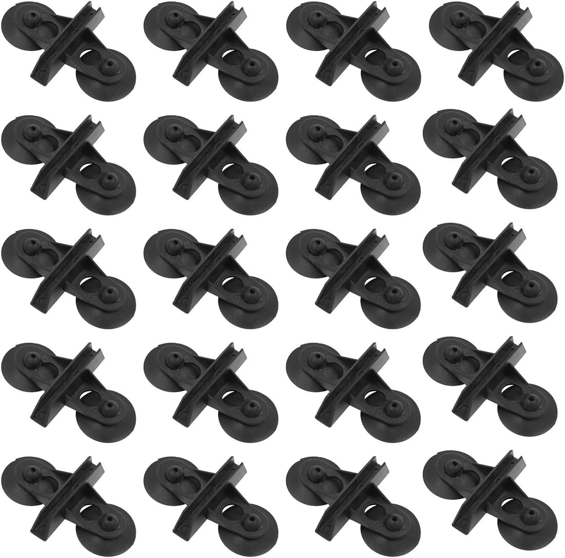 20Pcs Aquarium Divider Suction Cup Holders, Black Plastic
