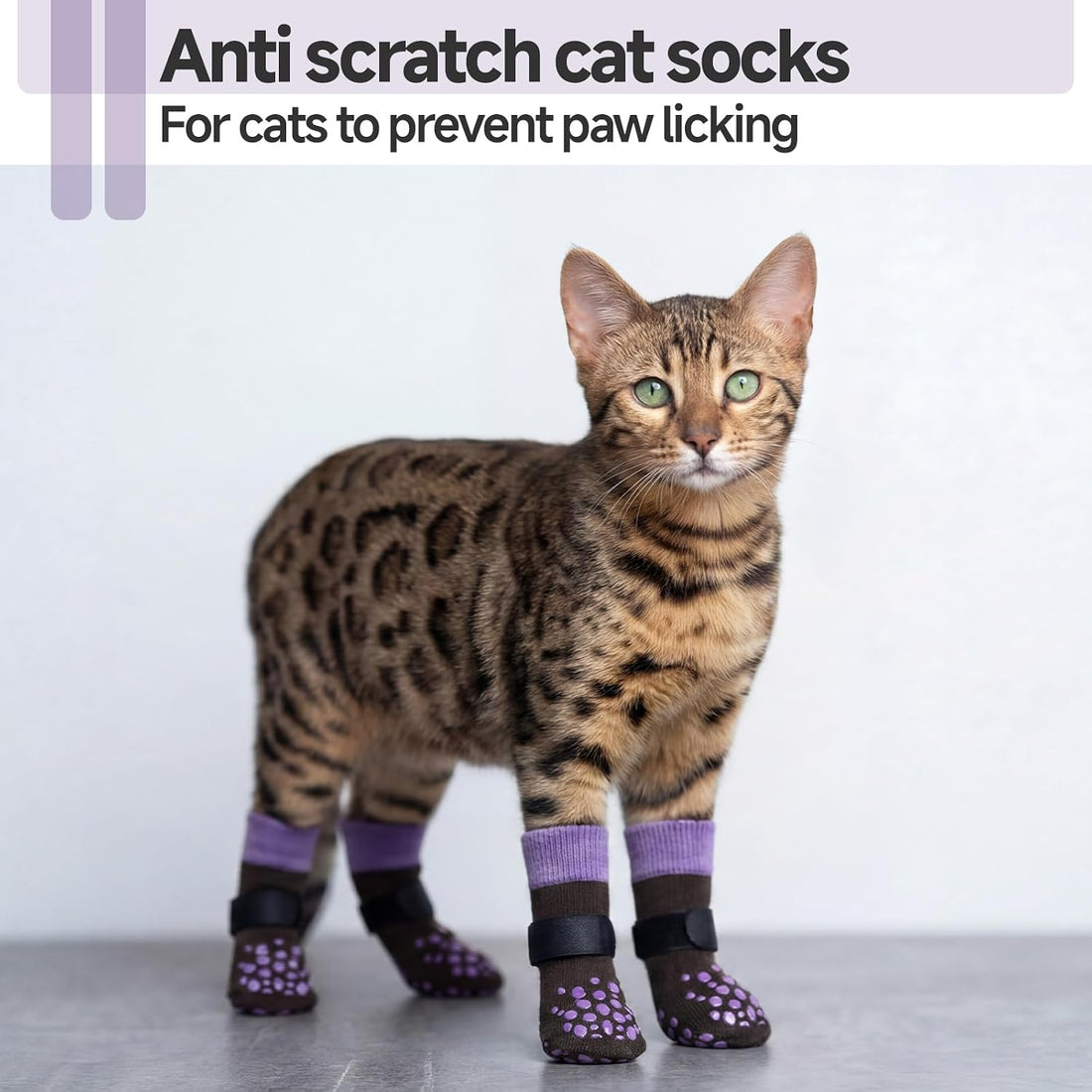 ROZKITCH 2 Pairs Cat Sock for Injured Paws