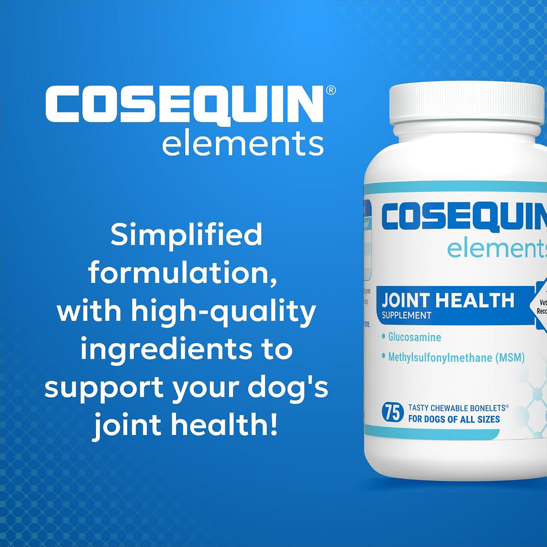 Nutramax Cosequin Elements Joint Supplement, Glucosamine for Dogs