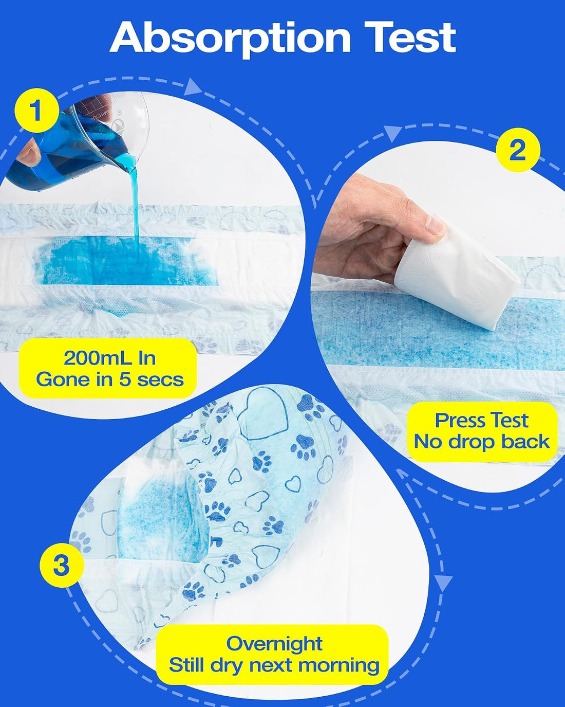 Male Dog Diapers with Wetness Indicator