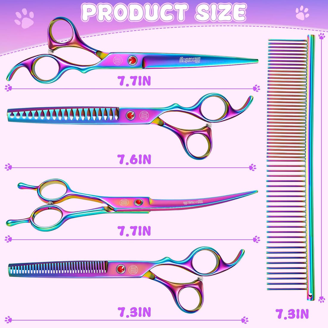 Professional Dog Grooming Scissors Set