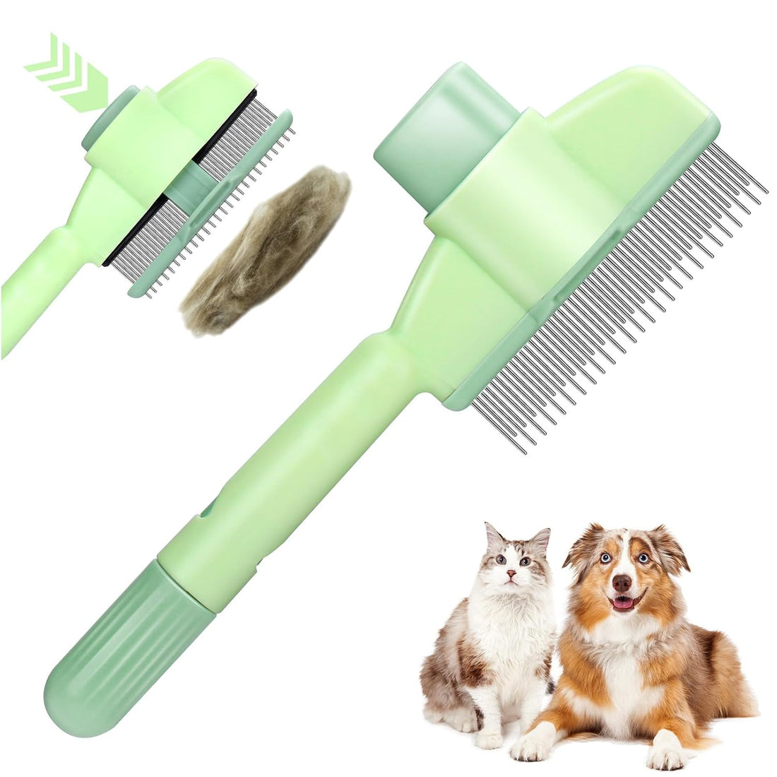 XANGNIER One-click Self Cleaning Cat Comb for Long/Short Haired Cats