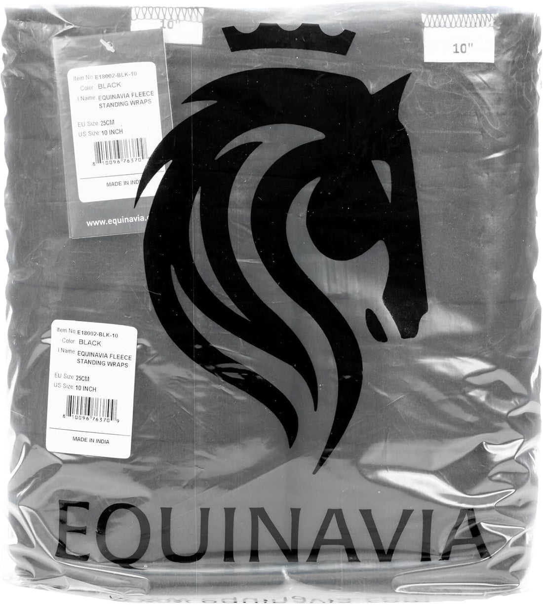 Equinavia No Bows Horse Leg Wraps, Fleece with Foam Padding, Pair
