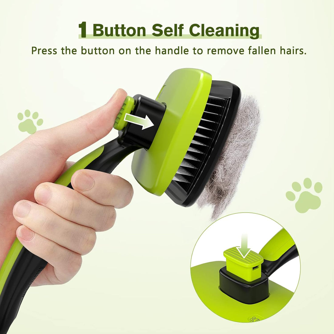 Pecute Self-Cleaning Slicker Brush for Dogs, Cats