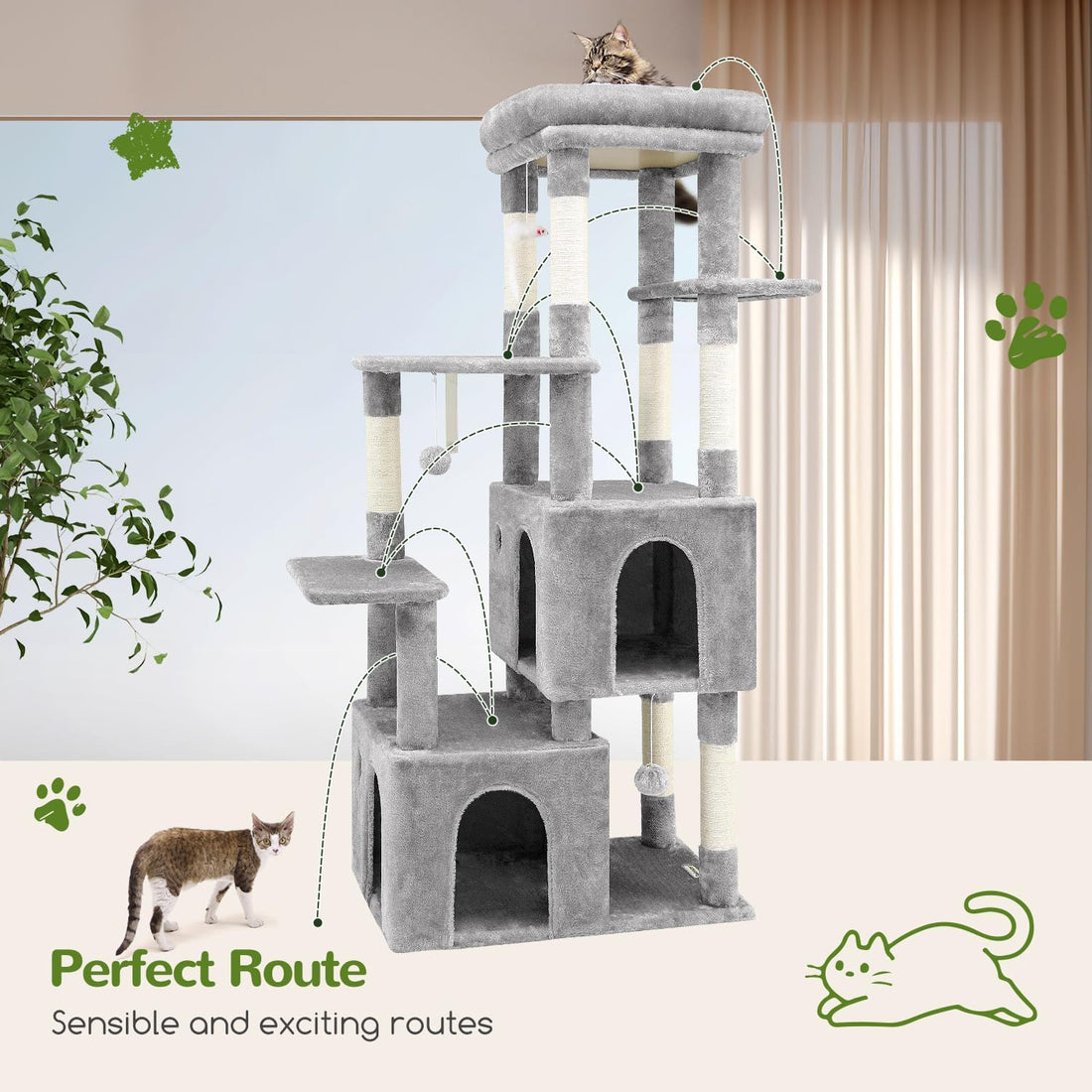 Globlazer Heavy Duty Cat Trees for Big Cats Maine Coon, F61