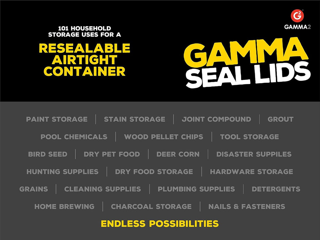 GAMMA2 Gamma Seal Lid - Pet Food Storage Container Lids - Fits 3.5, 5