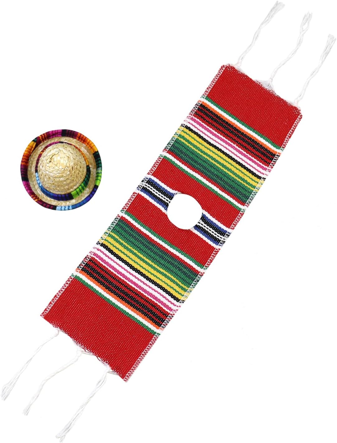 Fiesta Costume for Chickens Includes Sombrero and Serape Poncho