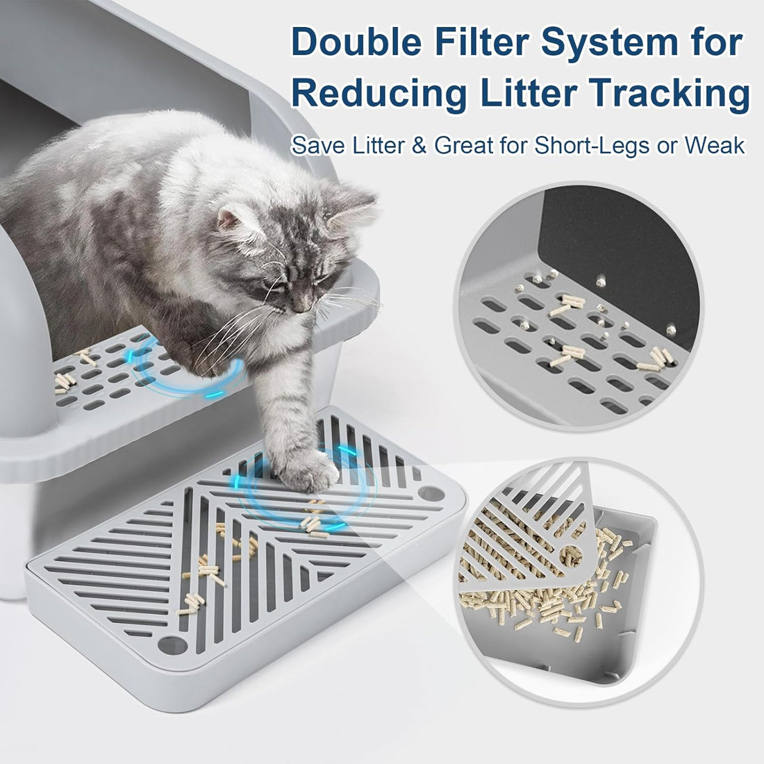 Extra Large Stainless Steel Litter Box with Lid