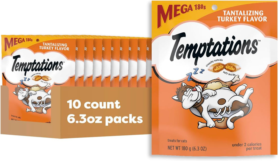Temptations Classic Crunchy and Soft Cat Treats, Turkey, 6.3 oz