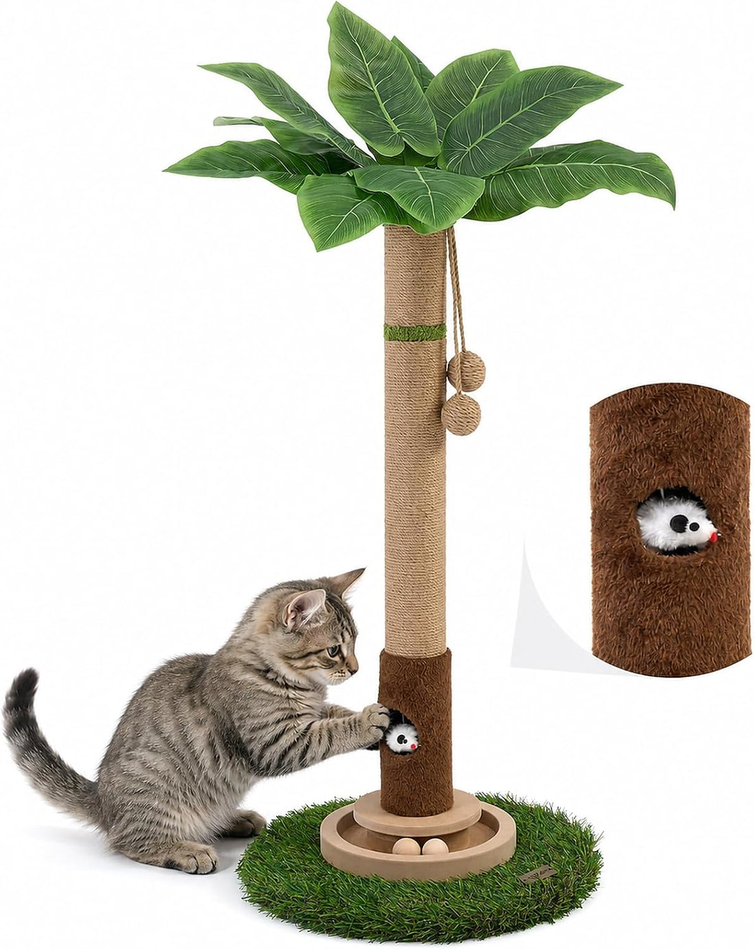 Woochpet Cat Scratching Post 35'' Tall Cat Scratcher Tree Tower