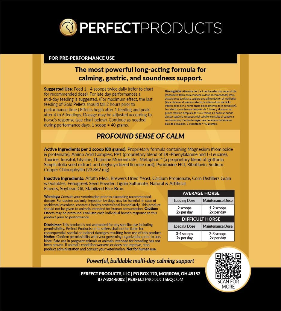 Perfect Prep EQ™ Gold Complete Calming Pellets (1LB)