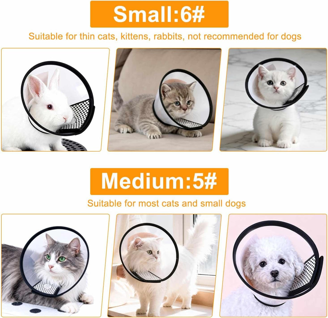 VOVIGGOL 2 Pack Cat Cones to Stop Licking