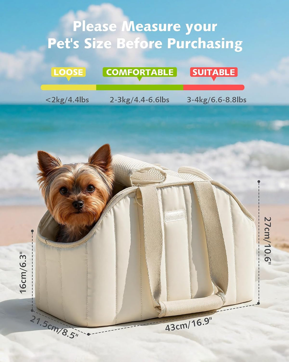 Pecute Dog Purse Carrier, Lightweight Dog Carriers for Small Dogs