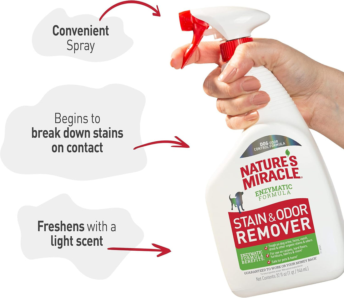 Nature’s Miracle Stain and Odor Remover Dog, 32 Ounces