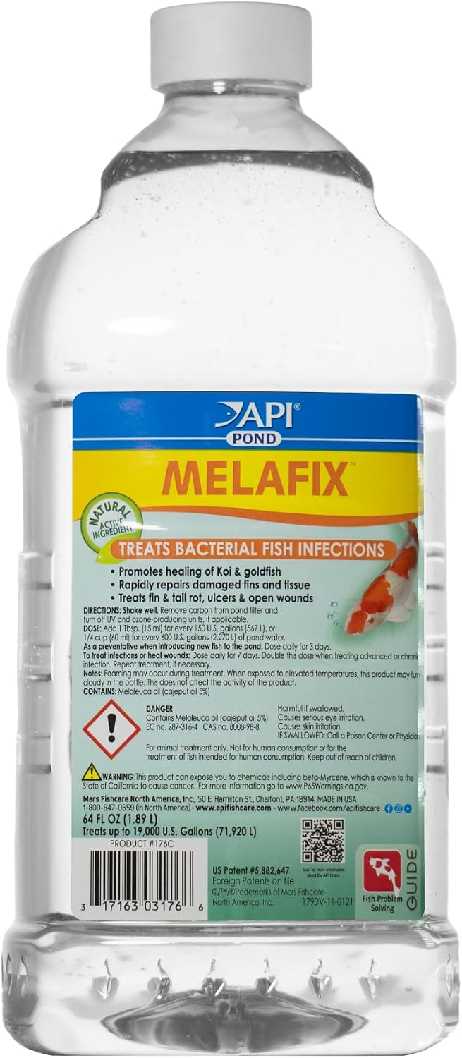 API POND MELAFIX Pond Fish Bacterial Infection Remedy 64-Ounce Bottle