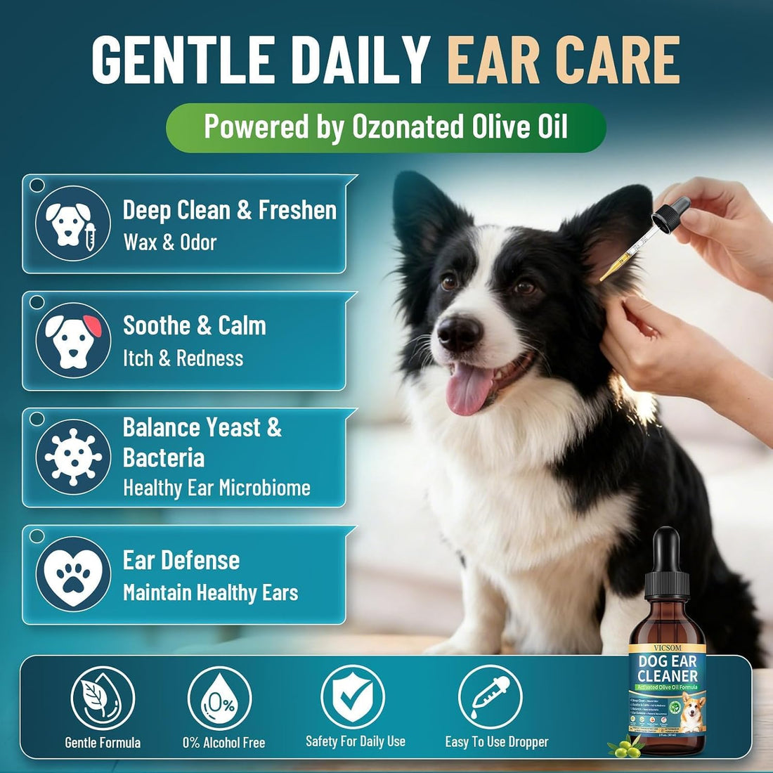 VICSOM Dog Ear Infection Treatment Drops