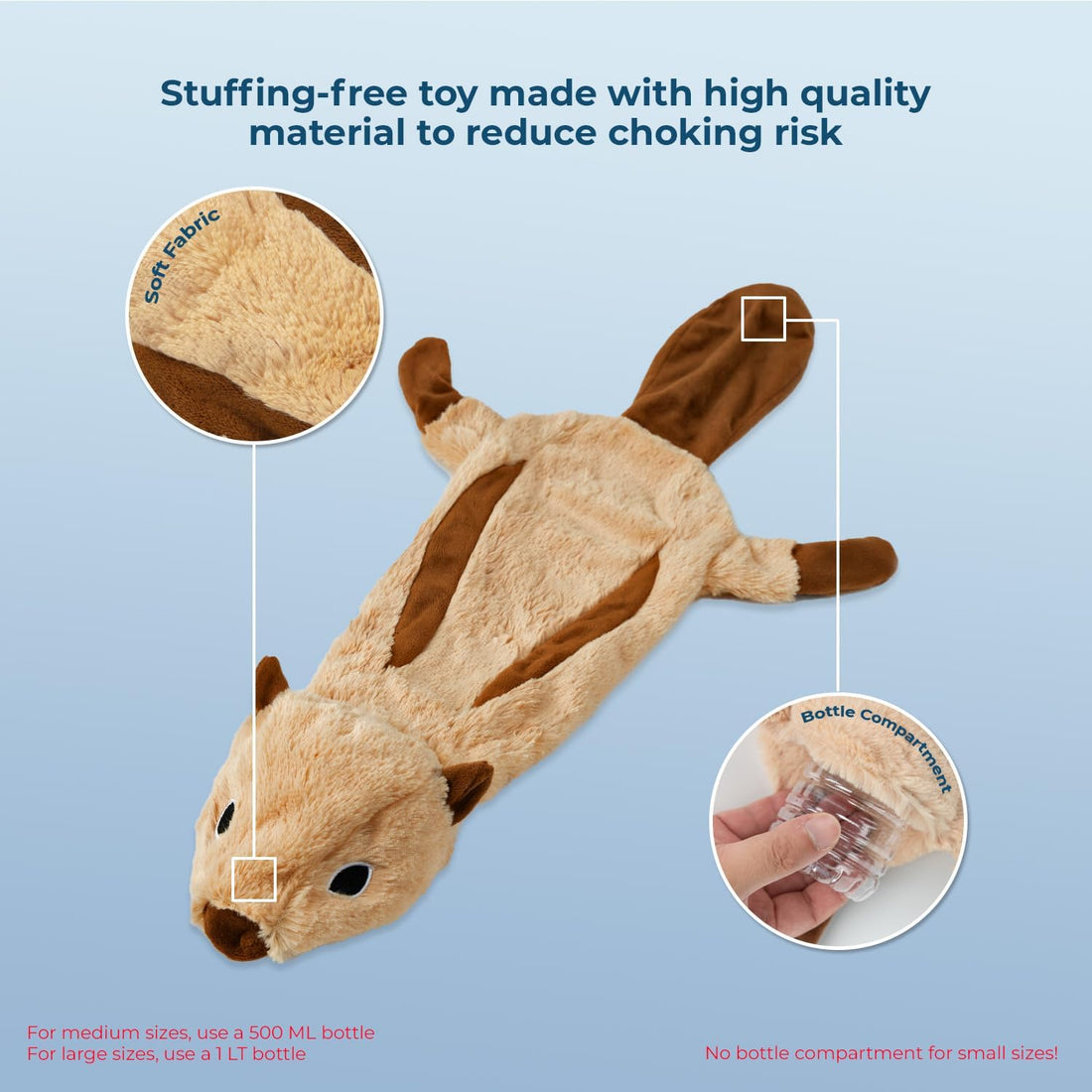 Best Pet Supplies 2-in-1 Stuffless Squeaky Dog Toy - 4 Figures