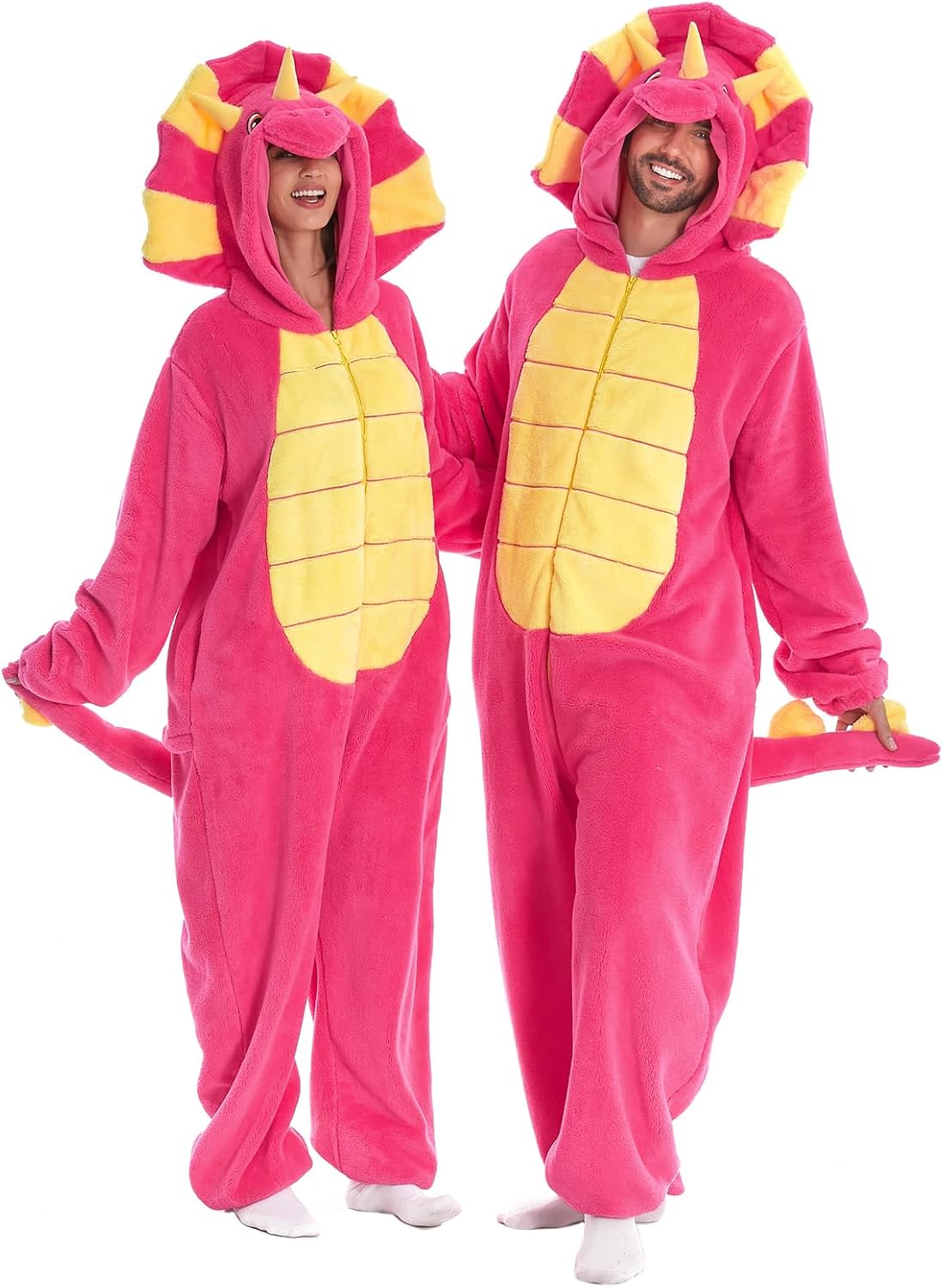 Flannel Fleece Adult Onesies – Fuzzy Onepiece Hood Costume