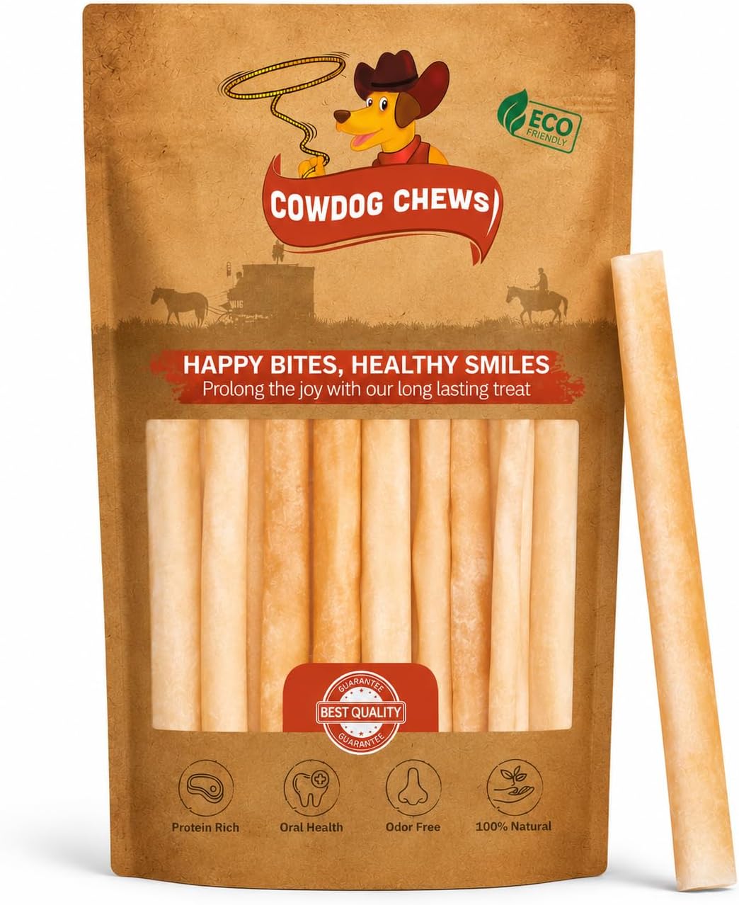 Cowdog Chews Collagen Rolls 6" - Odor-Free