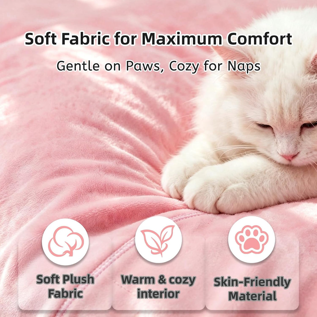 Cat Tunnel Bed, Cat Tunnels for Indoor Cats, Pink