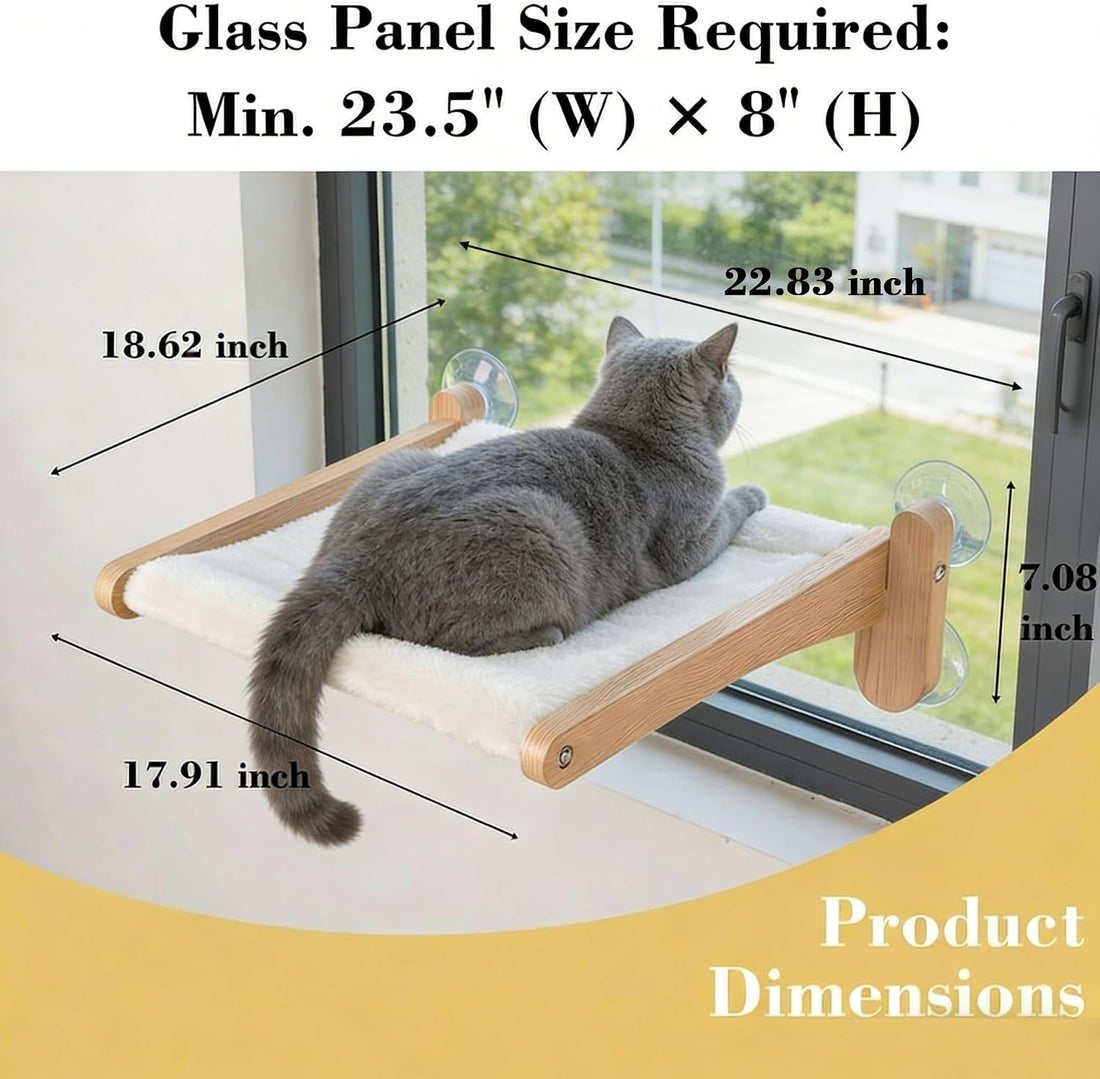 Cat Window Perch with Bird Feeder,Suction Cup Window Cat Bed