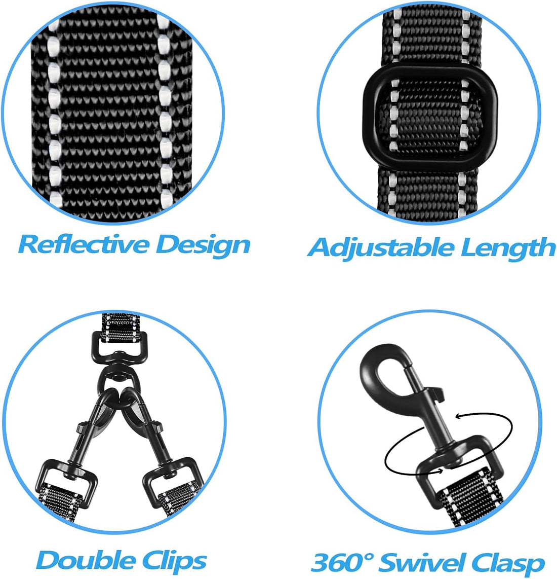 PetBonus Double Dog Leash, No Tangle Dual Leash