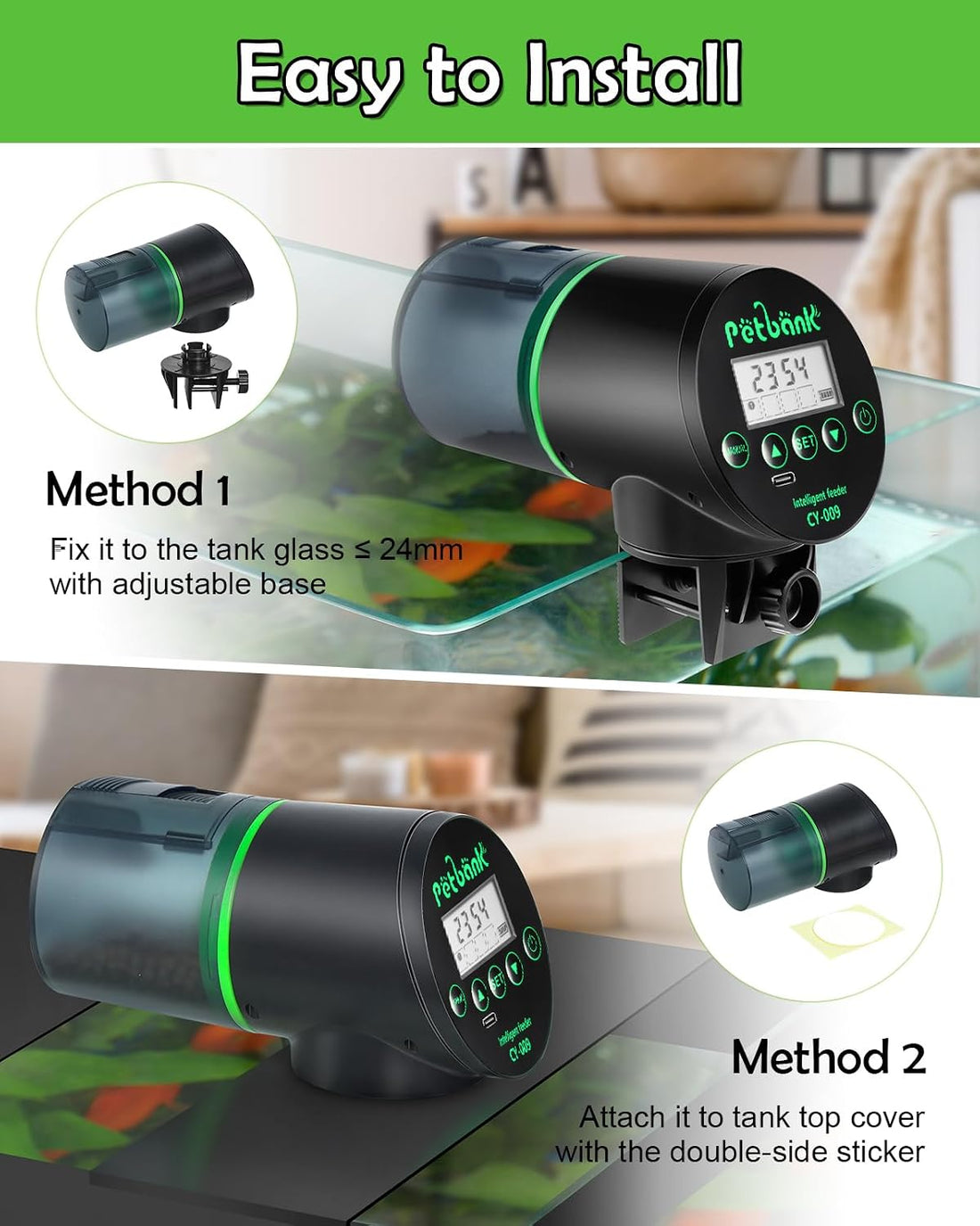 Automatic Fish Feeder for Aquarium Easy Setup & 4 Timers