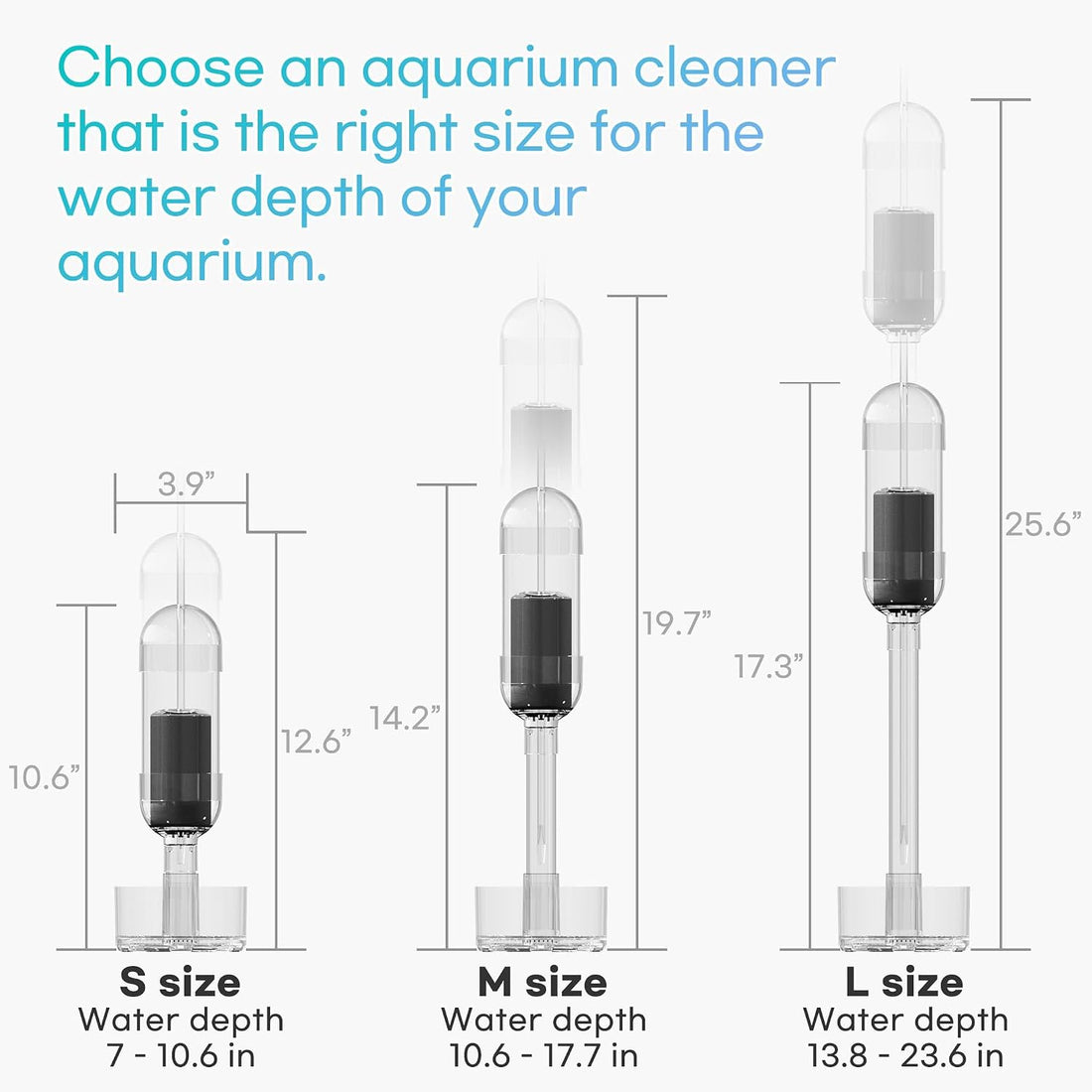 Aquarium Fish Waste & Debris Remover | Auto & Handheld Modes