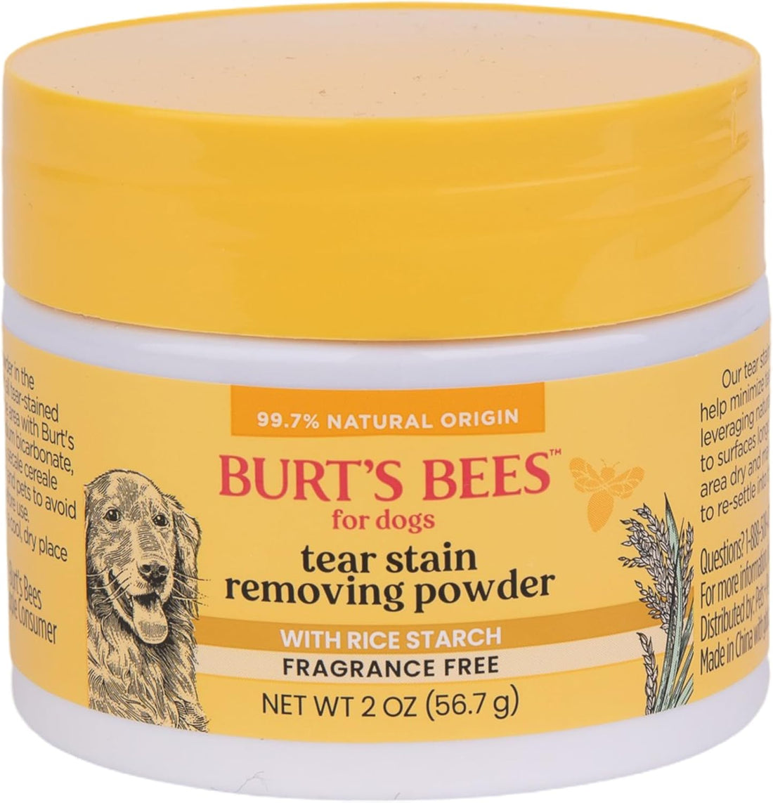 Burt's Bees for Pets Dog Tear Stain Removing Powder, 4 Oz