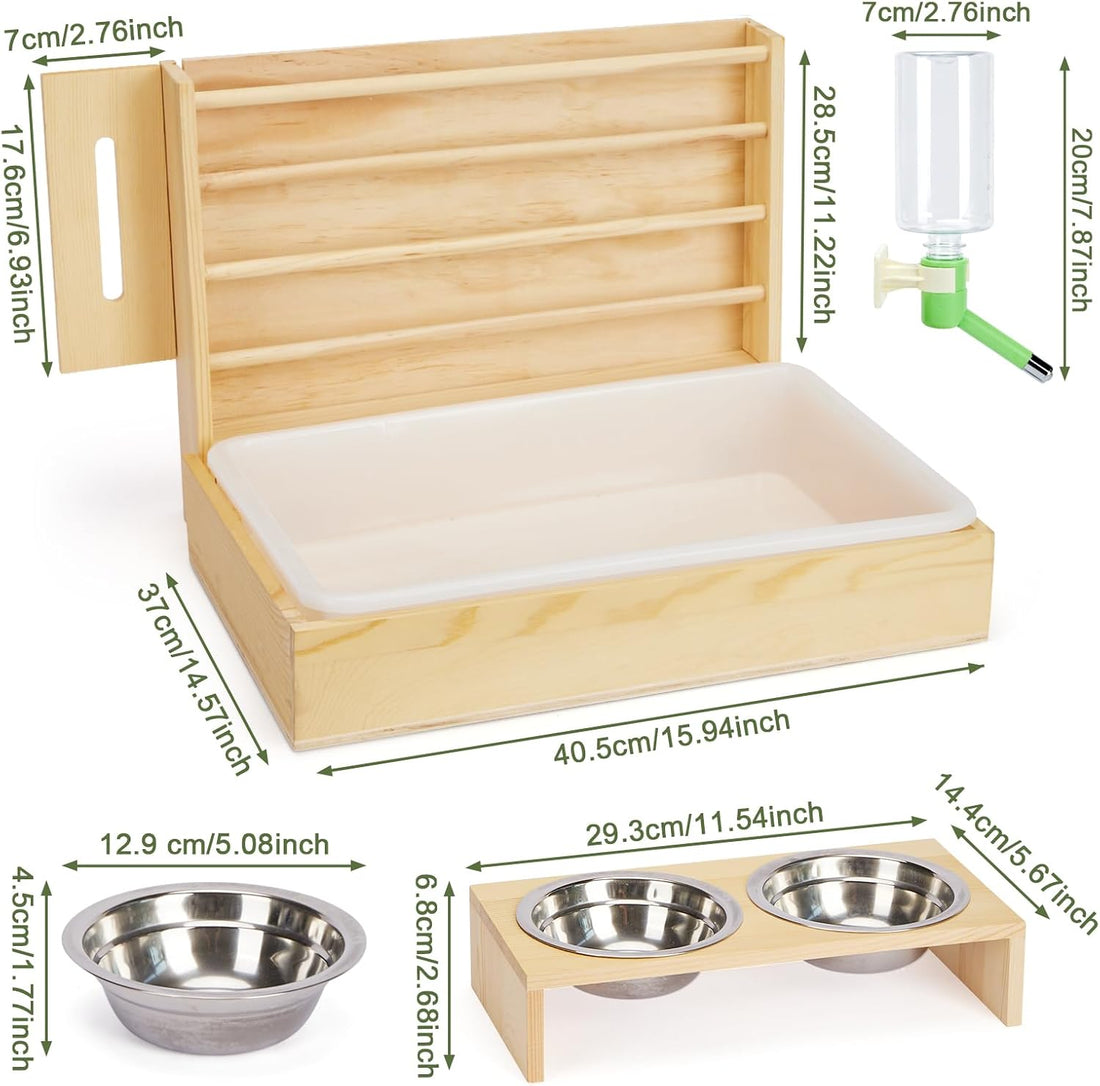 4 in 1 Rabbit Hay Feeder with Litter Box