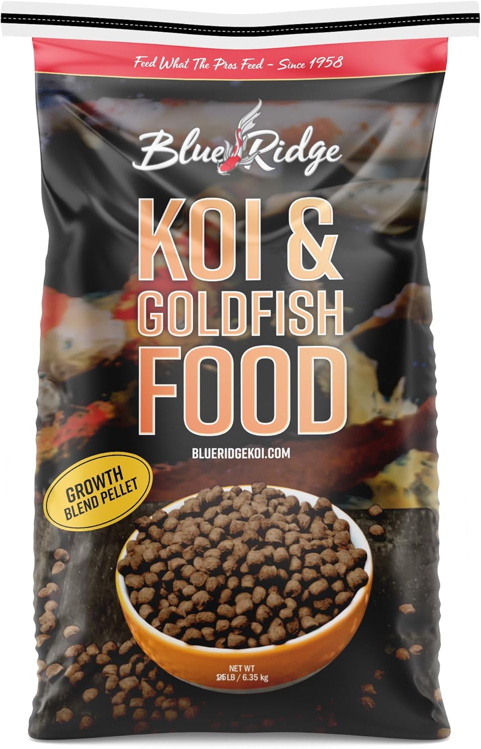 Blue Ridge Koi Fish Food, Growth Formula Blend, 3/16" Pellets, 2 lb