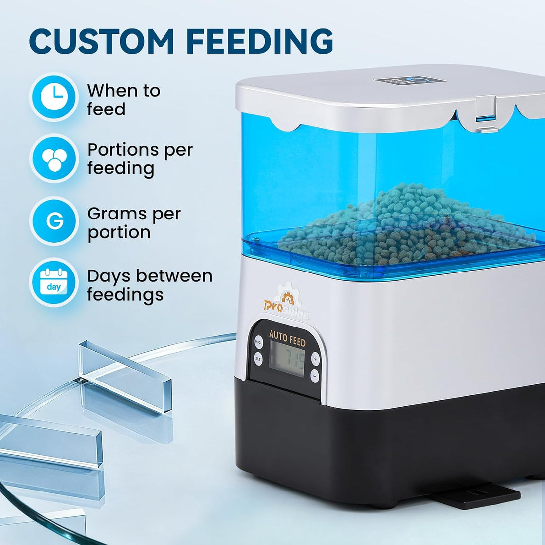 Automatic Fish Feeder for Pond Solar Powered 1.5L Capacity