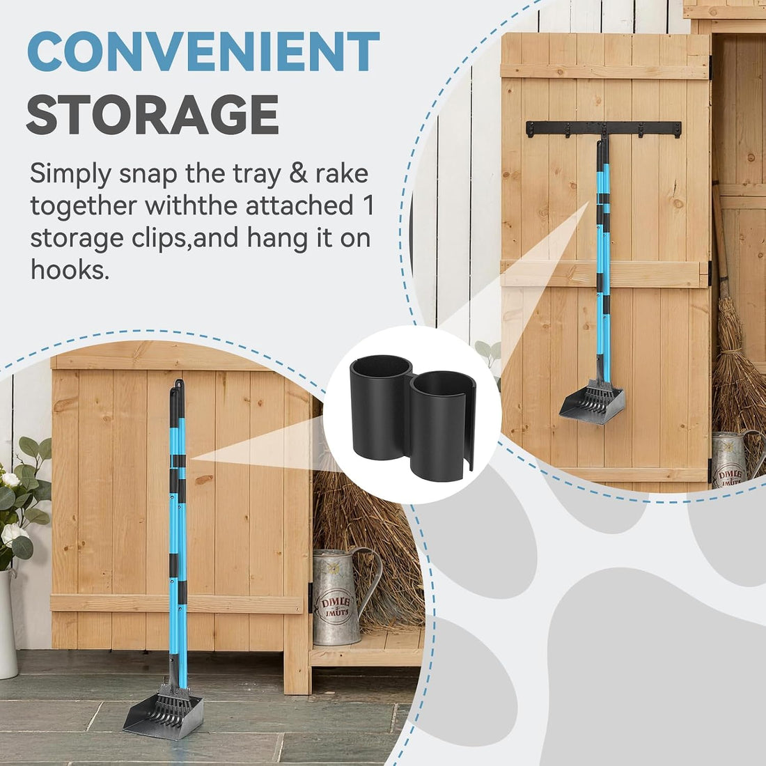 Dog Pooper Scooper,Stainless Metal Poop Scooper for Yard Long Handle