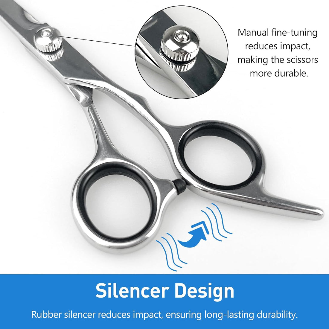 Professional Curved Dog Grooming Scissors with Rounded Tips