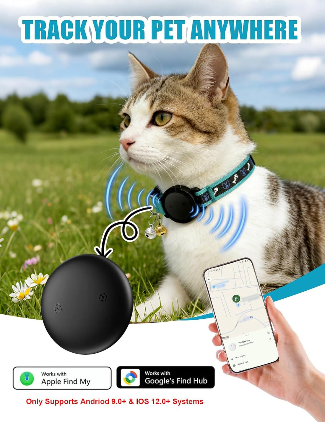 GPS Cat Tracker Collar No Subscription