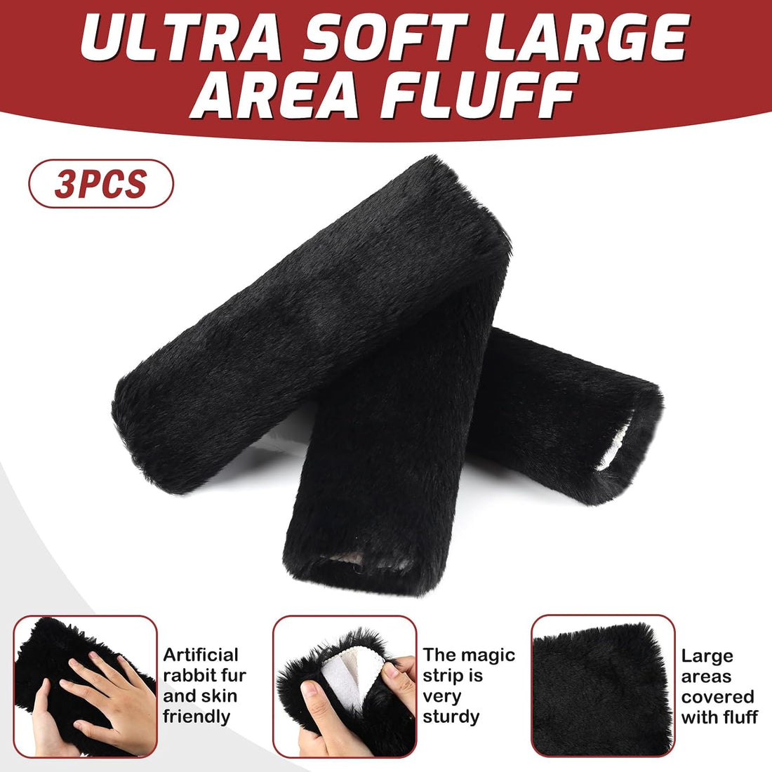 Fleece Halter Covers for Horses, Artificial Rabbit Fur Soft Padded