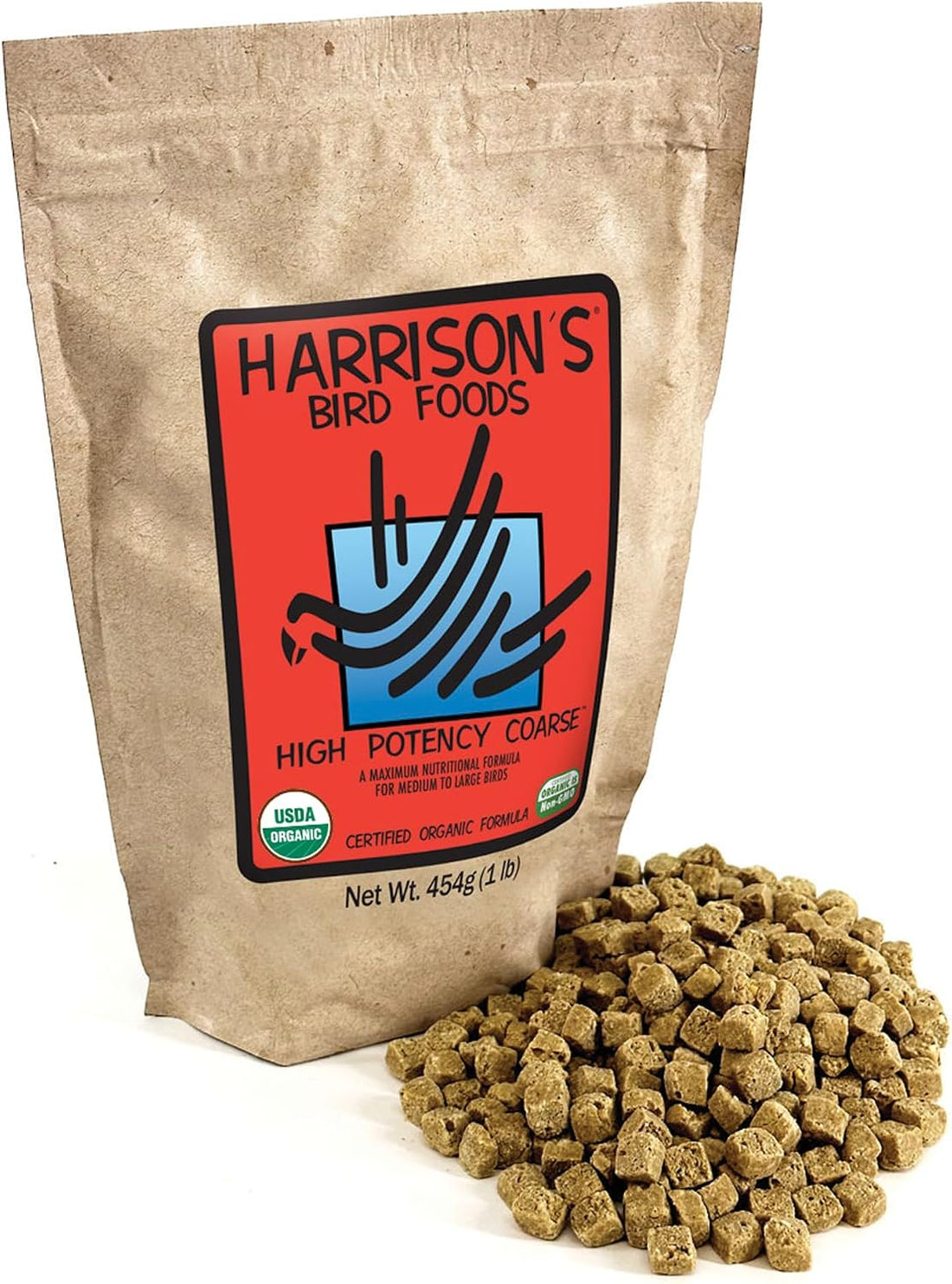 Harrison's Bird Foods High Potency, Certified Organic Diet 1lb