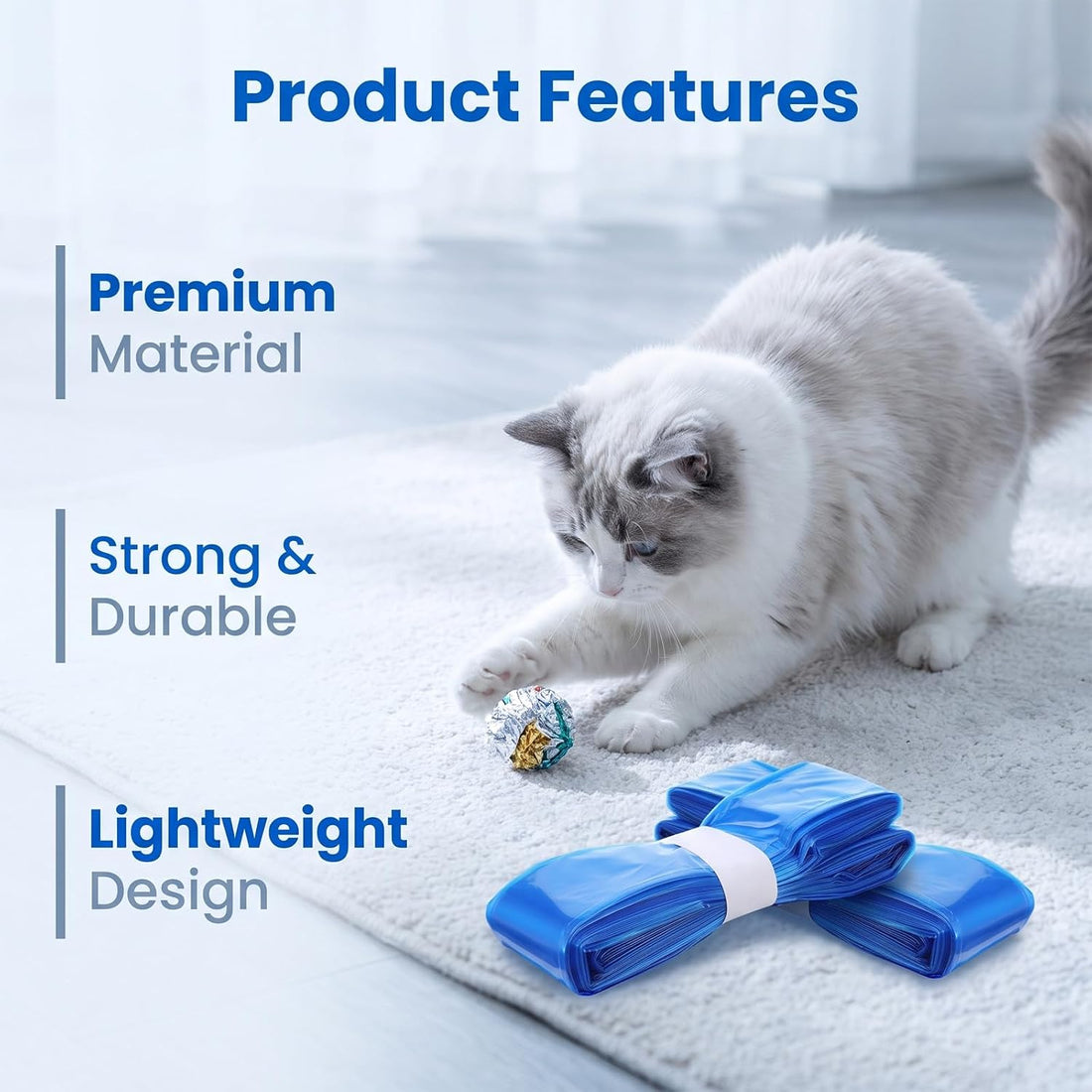 24 Pcs Cat Litter Refill Bags, Durable Universal Cat Litter Refills